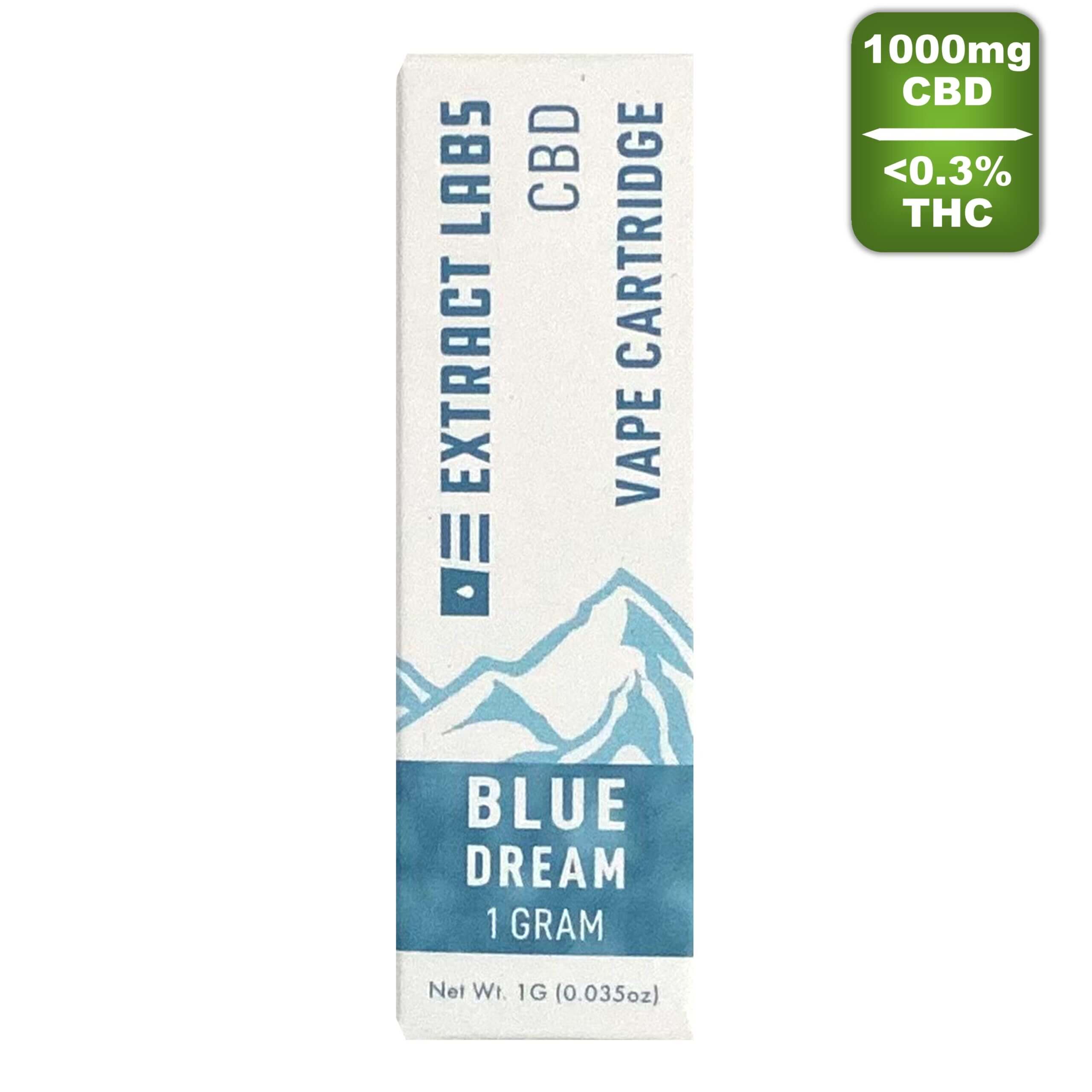 Extract Labs - Blue Dream Vape cartridge CBD + THC