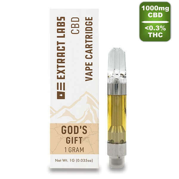 Extract Labs - God's Gift Vape cartridge CBD + THC (2)