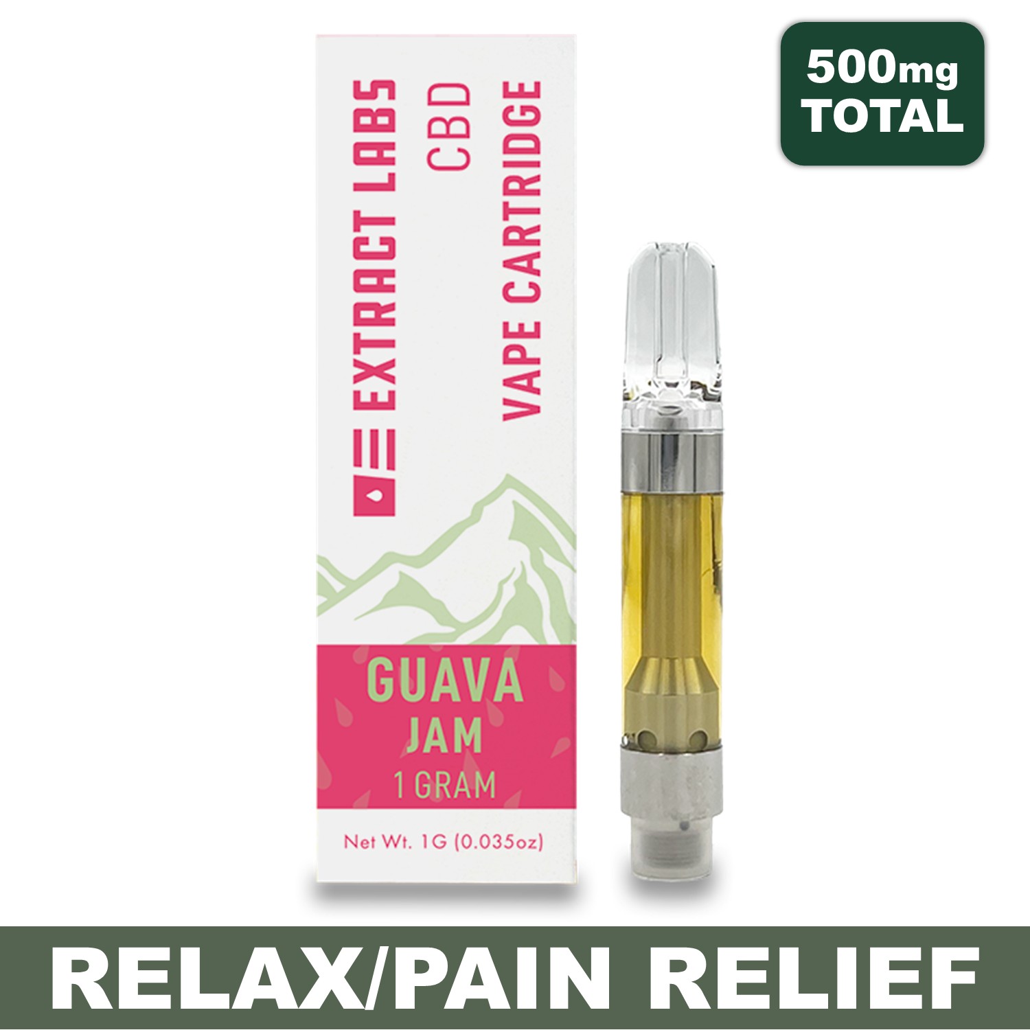 Guava Jam Strain Vape Cartridge - 1 Gram CBD + THC