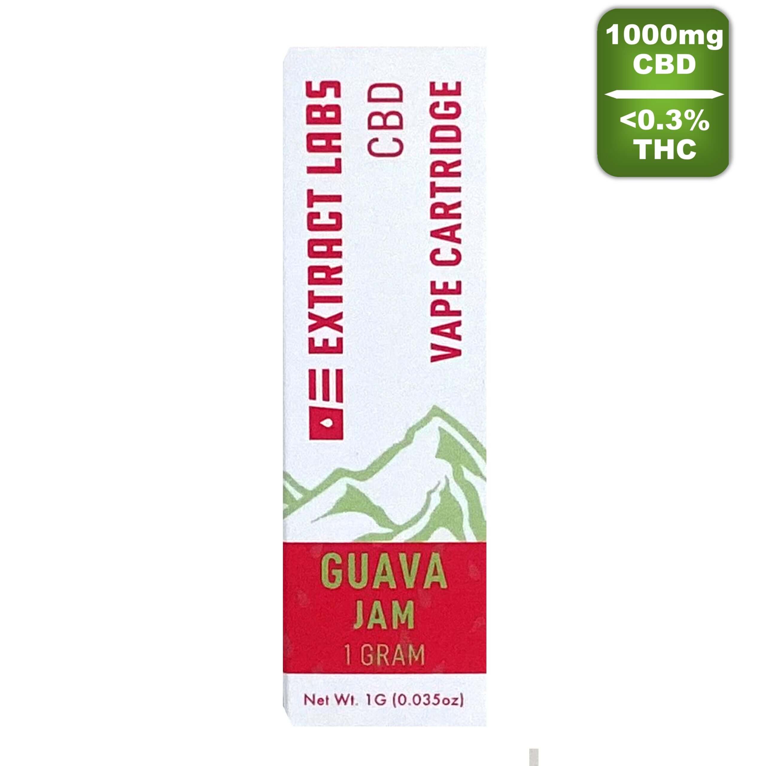 Extract Labs - Guava Jam Vape cartridge CBD + THC