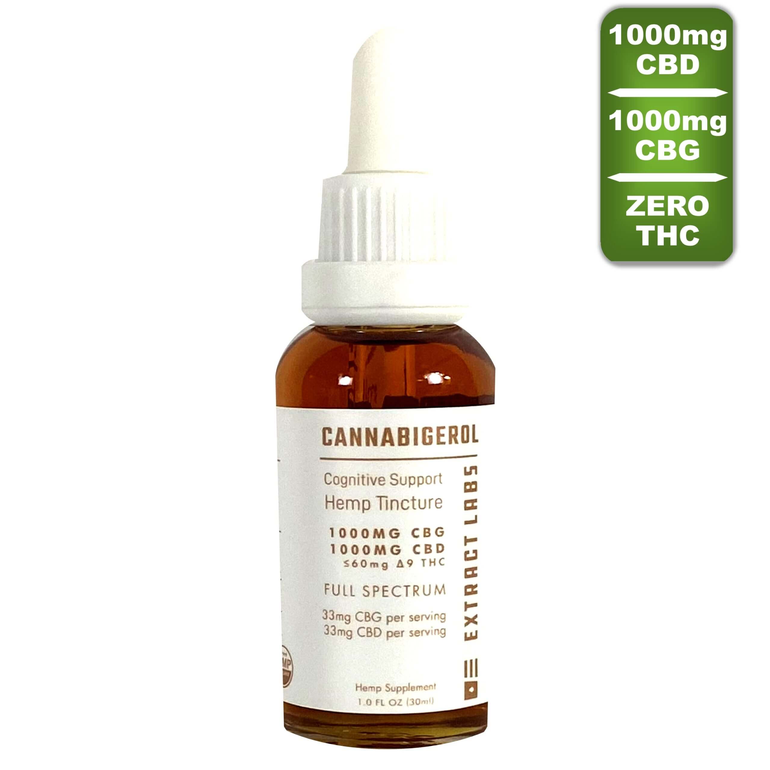 Extract labs - Cognitive Support tincture 2000mg CBD + THc