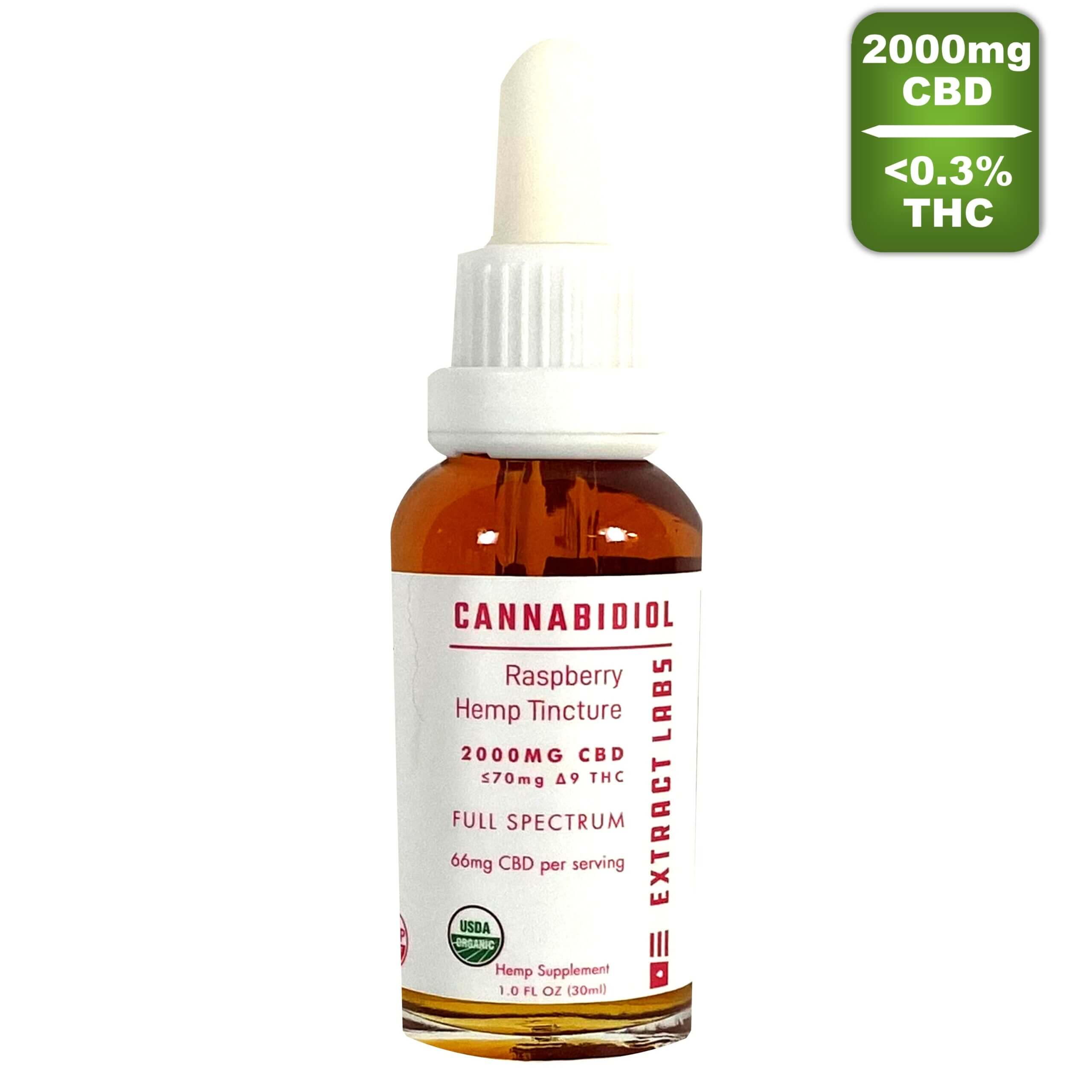 Extract labs - Strawberry flavor tincture 2000mg CBD + THc