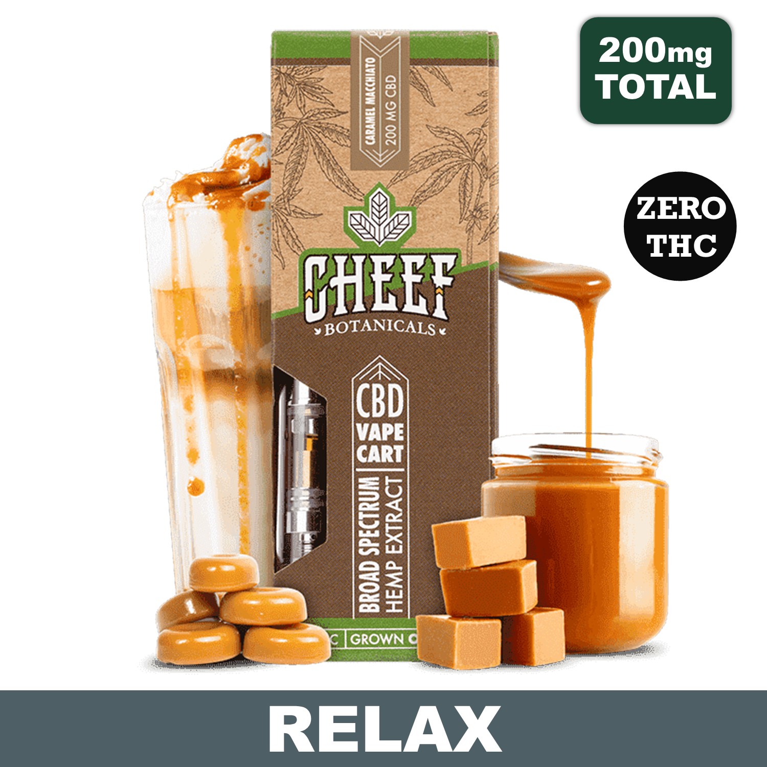 Caramel Macchiato CBD Vape Cartridge - 1 Gram CBD, 200mg