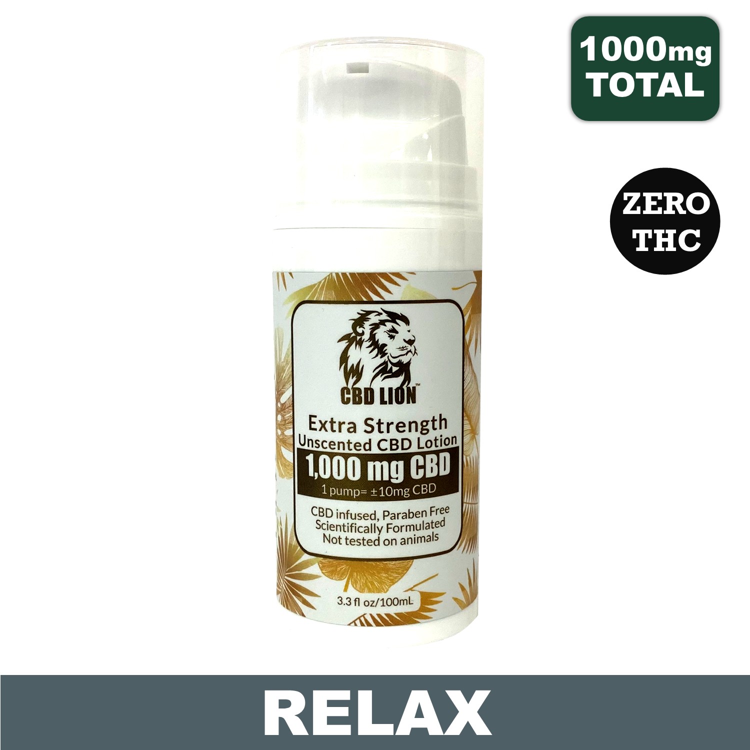 Unscented CBD Lotion - 1000mg CBD