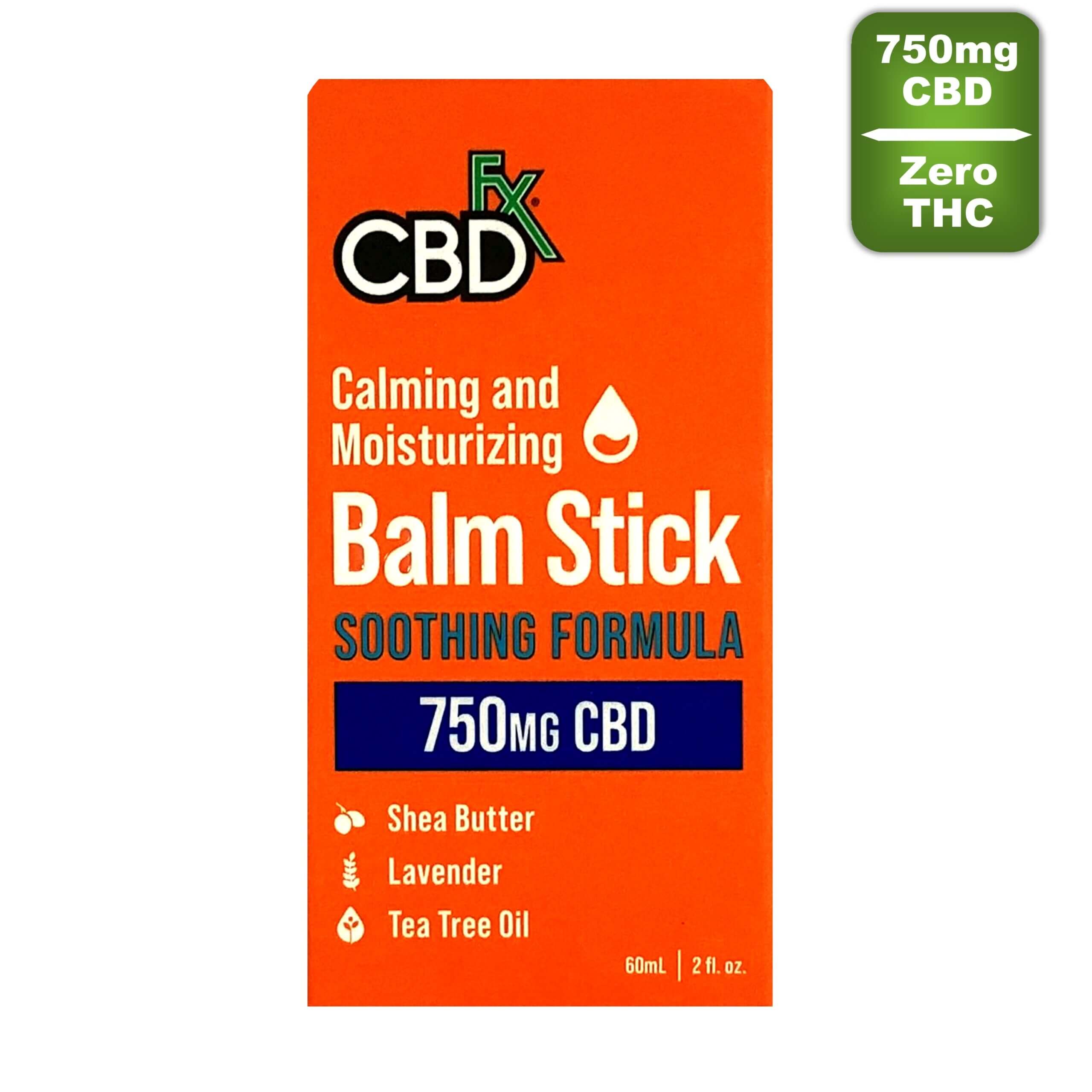 cbdfx, balm stick, broad spectrum, soothing formula