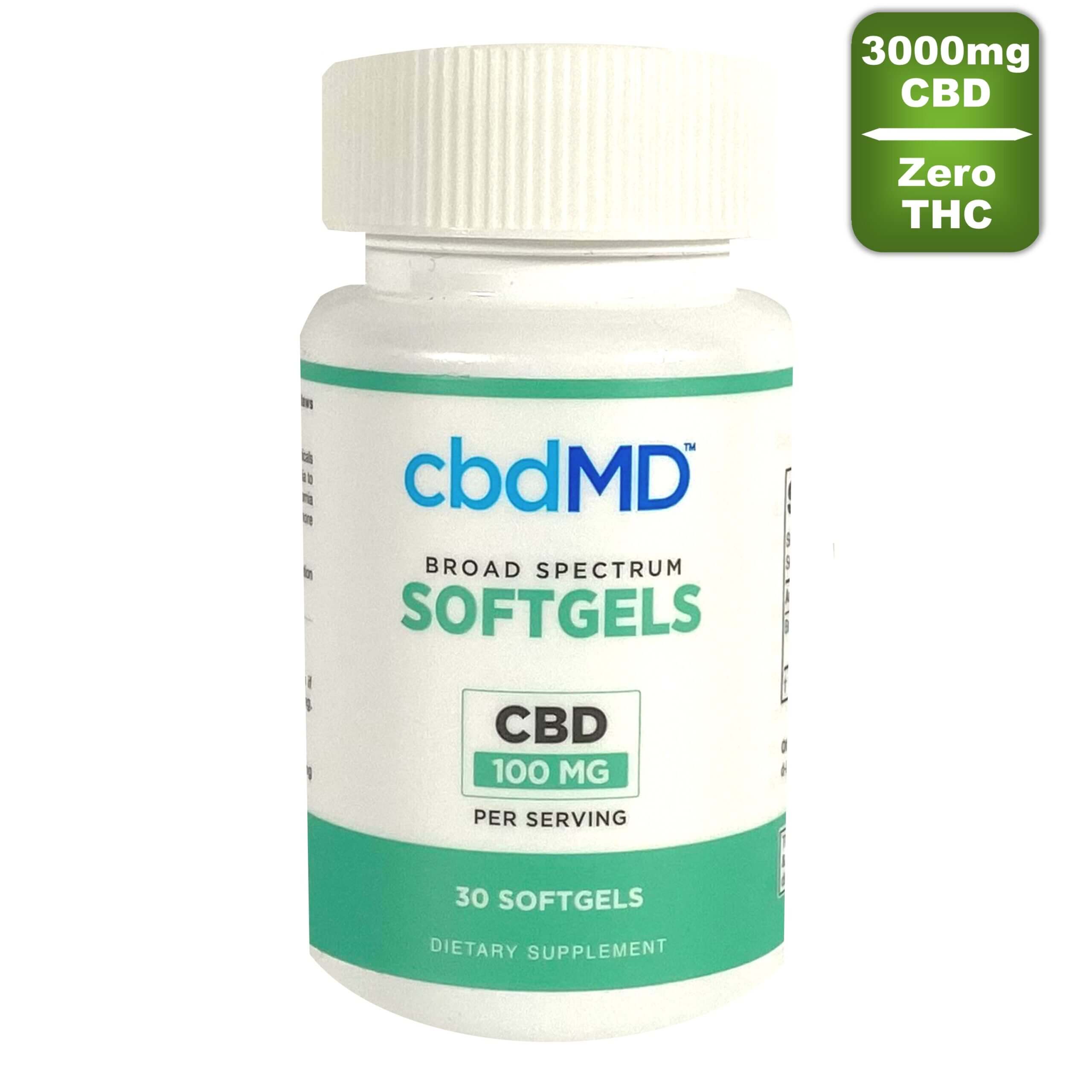 cbdmd -CBD Softgels - 3000mg CBD - broad spectrum - 30 count
