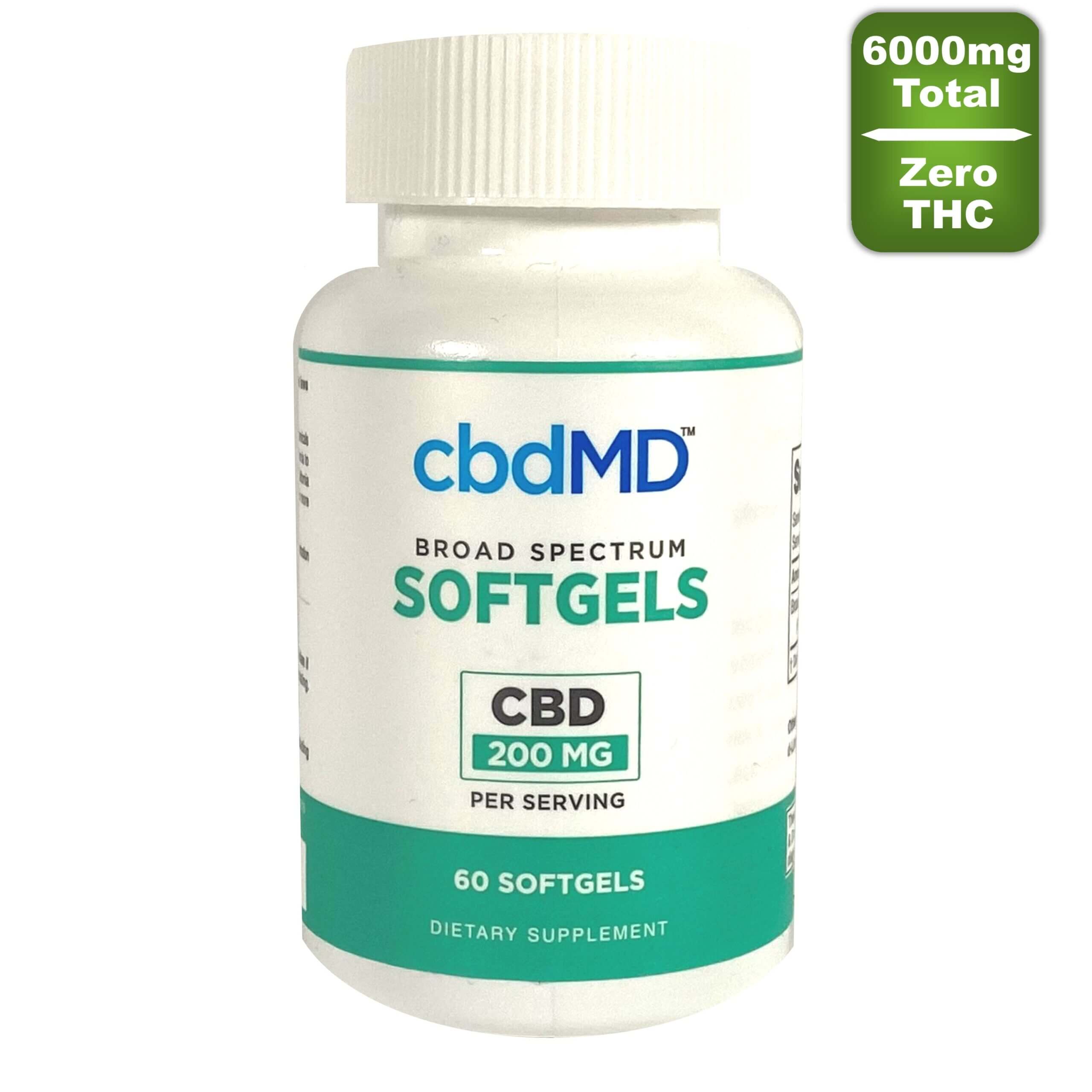 cbdmd -CBD Softgels - 6000mg CBD - broad spectrum - 60 count