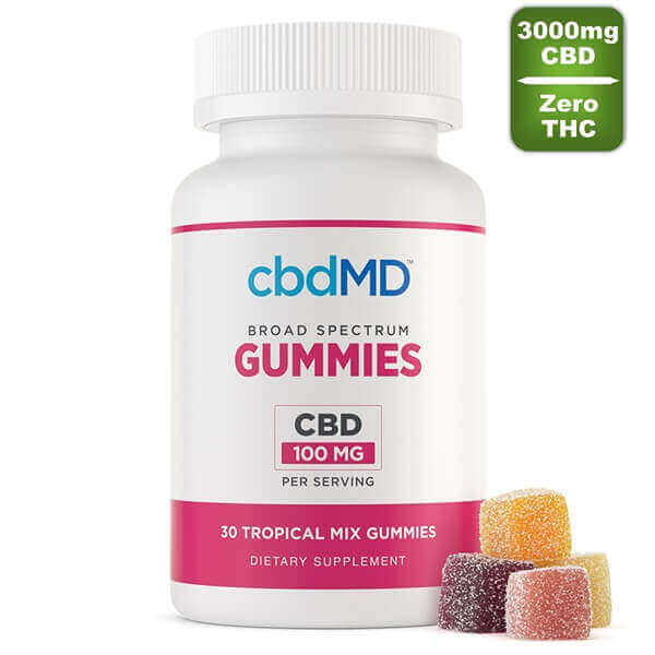 cbdmd -Tropical CBD Gummies - 3000mg CBD - broad spectrum - 30 count (2)