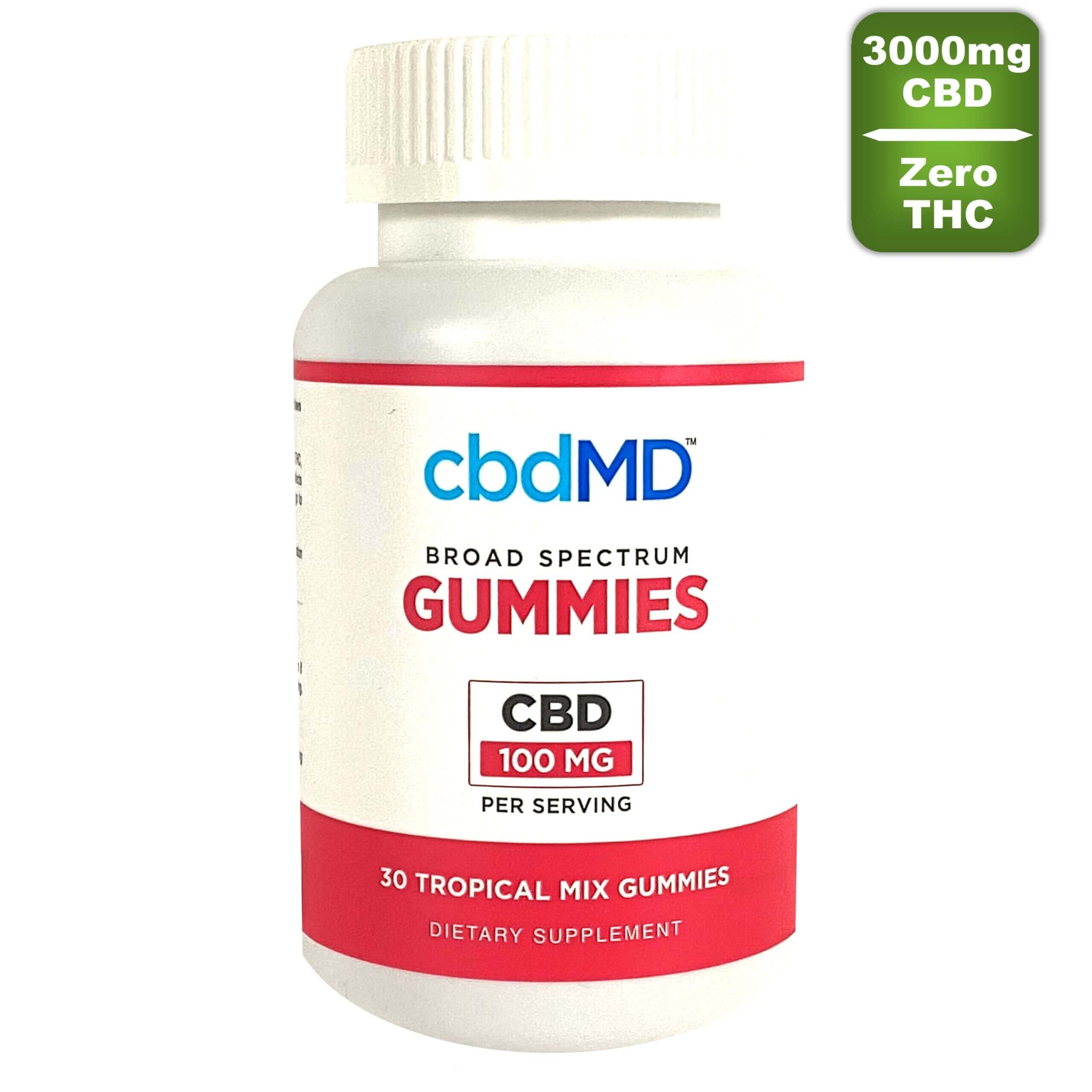 cbdmd -Tropical CBD Gummies - 3000mg CBD - broad spectrum - 30 count