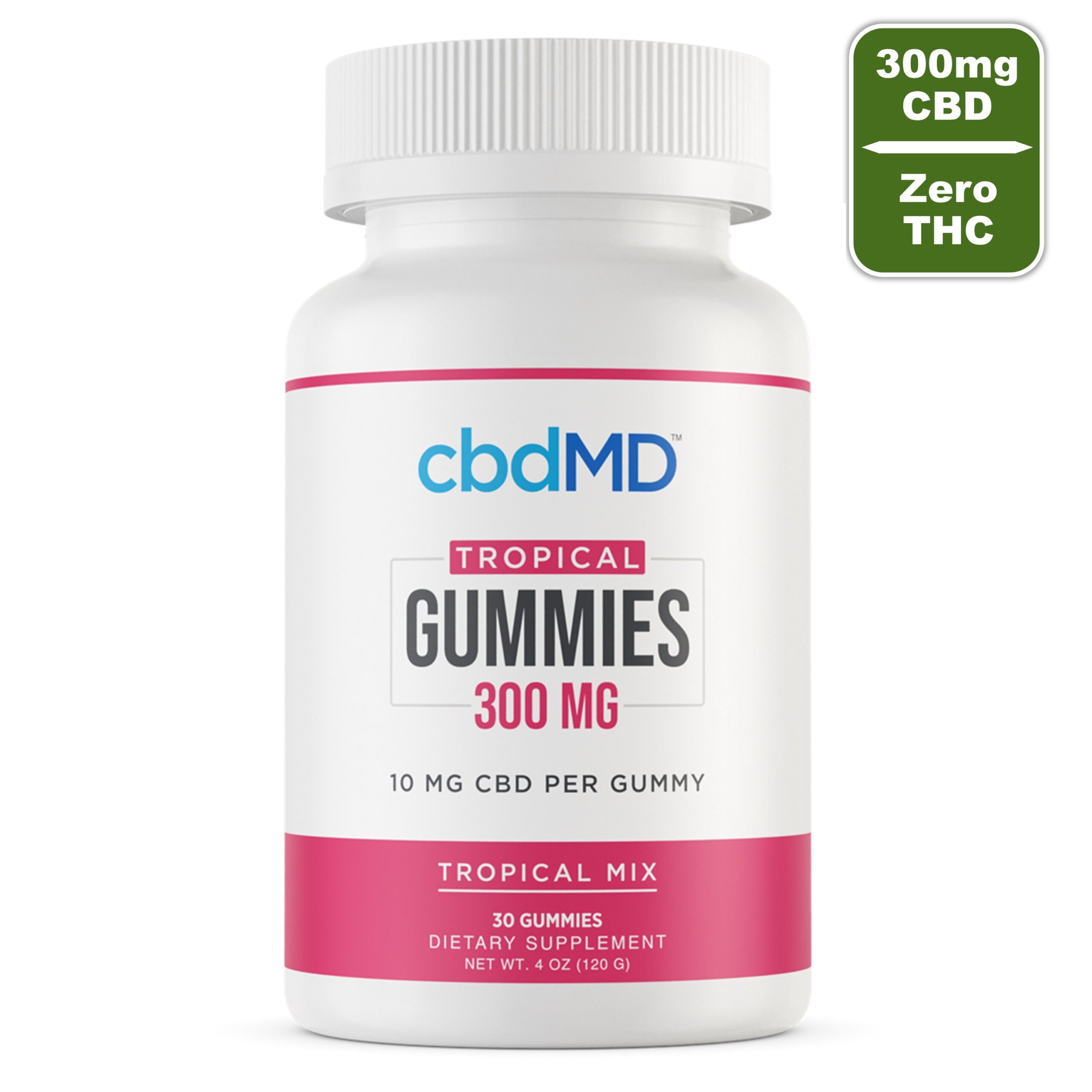 cbdmd -Tropical CBD Gummies - 300mg CBD - broad spectrum - 30 count (2)