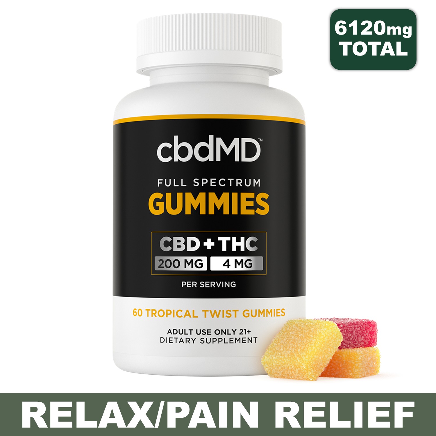 Tropical CBD + THC Gummies - 6000mg