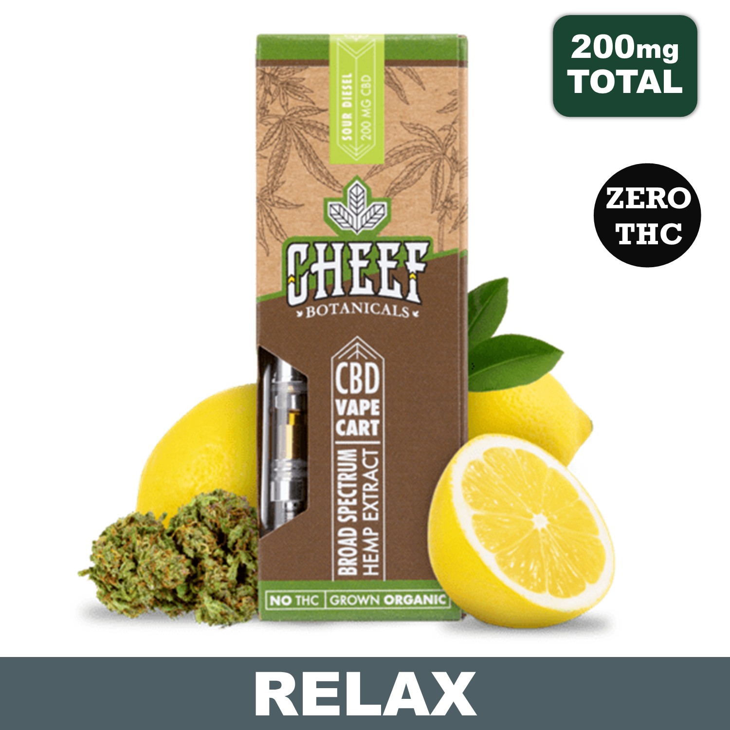 Sour Diesel Vape Cartridge - 1 Gram CBD, 200mg