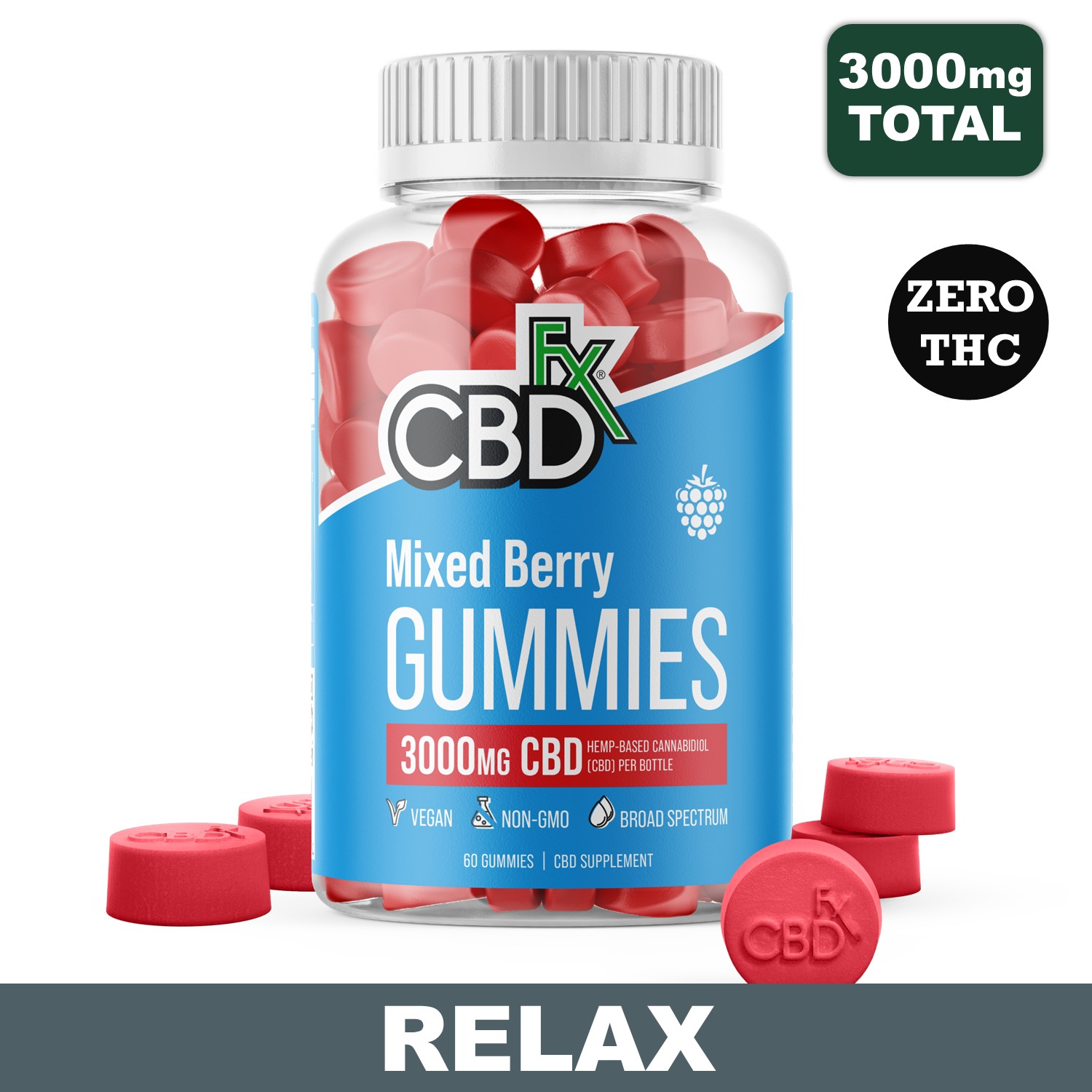 3000mg CBD Gummies - 60 Count