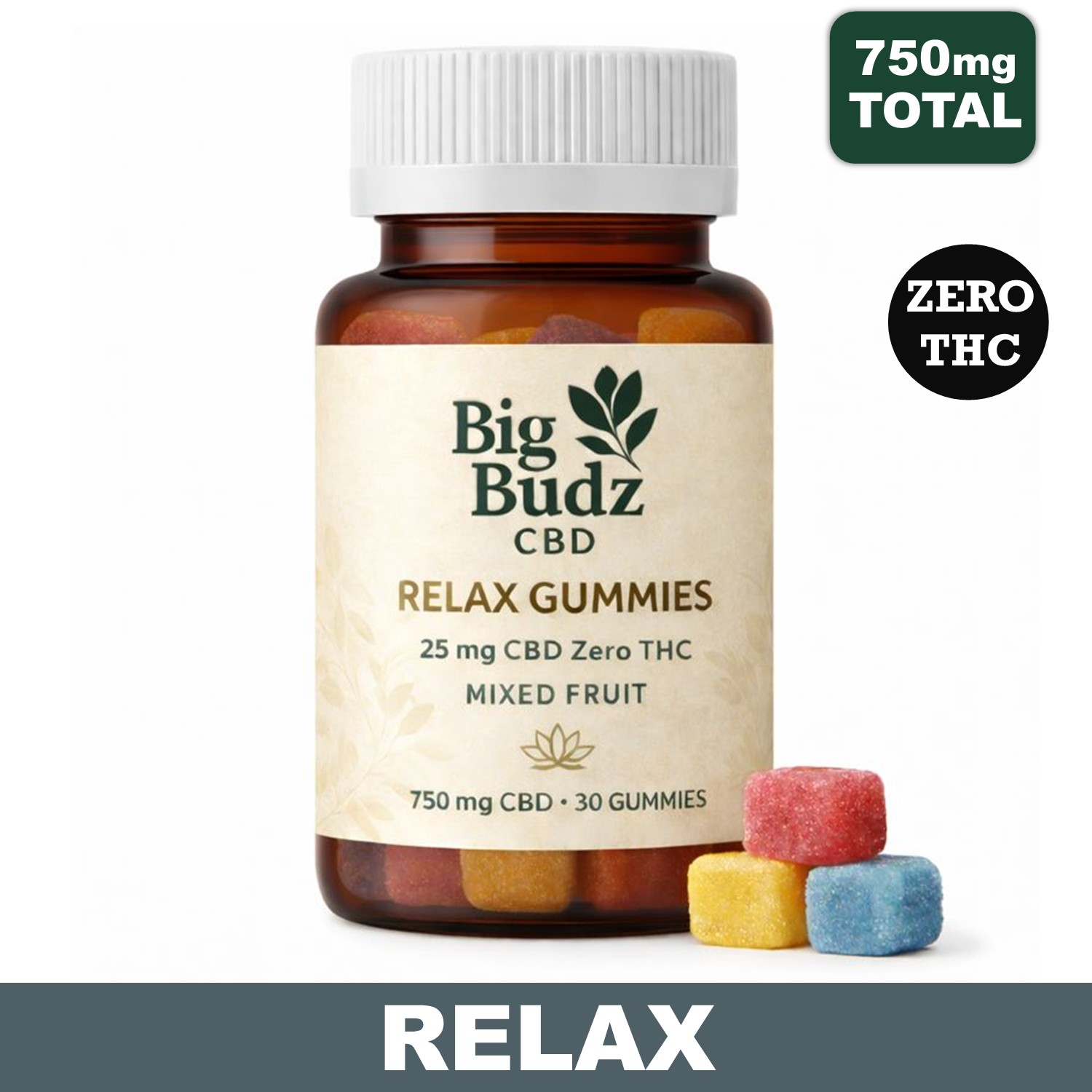 Broad Spectrum 25mg CBD Gummies – 30 Count