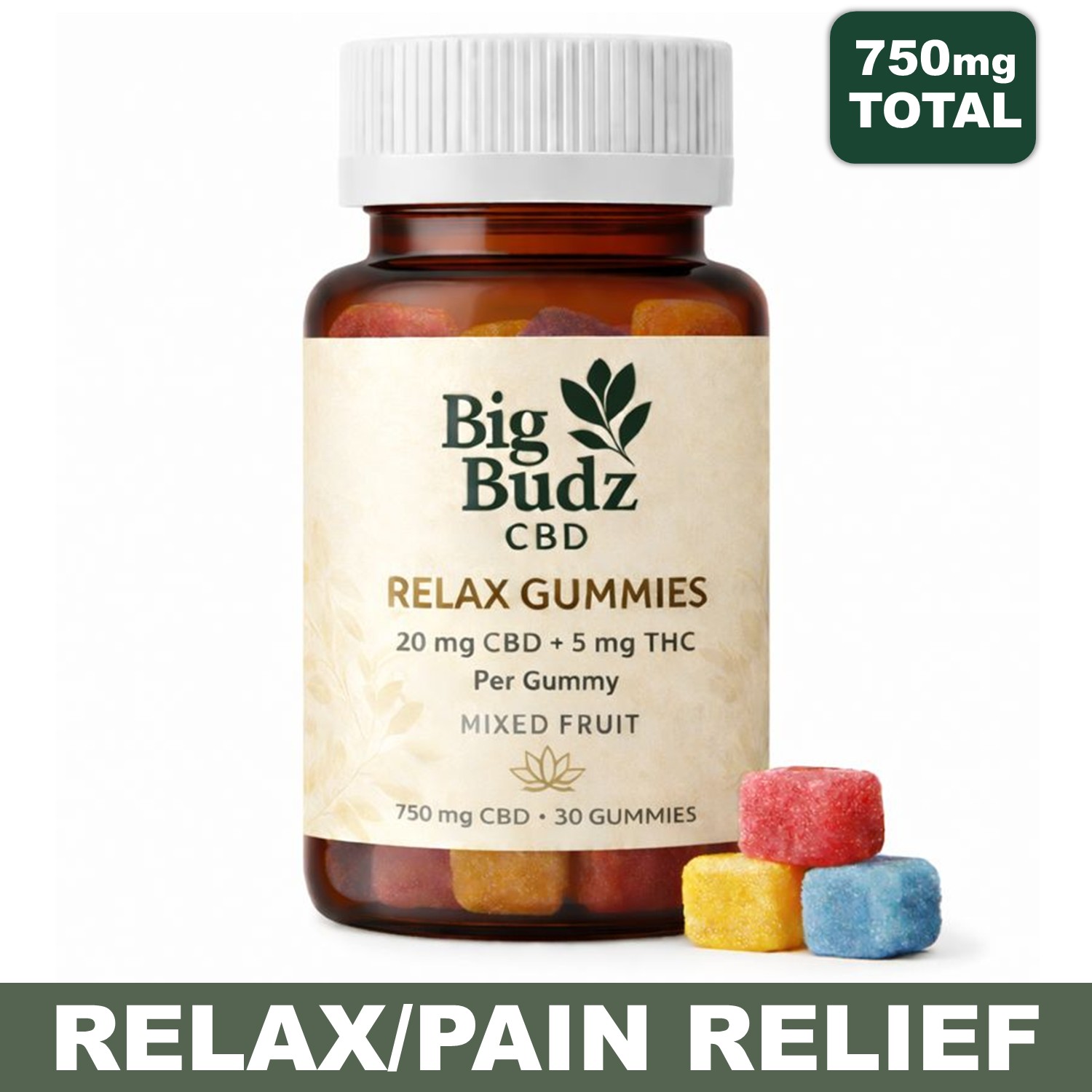 25mg Full-Spectrum CBD Hemp Gummies – 30 Count