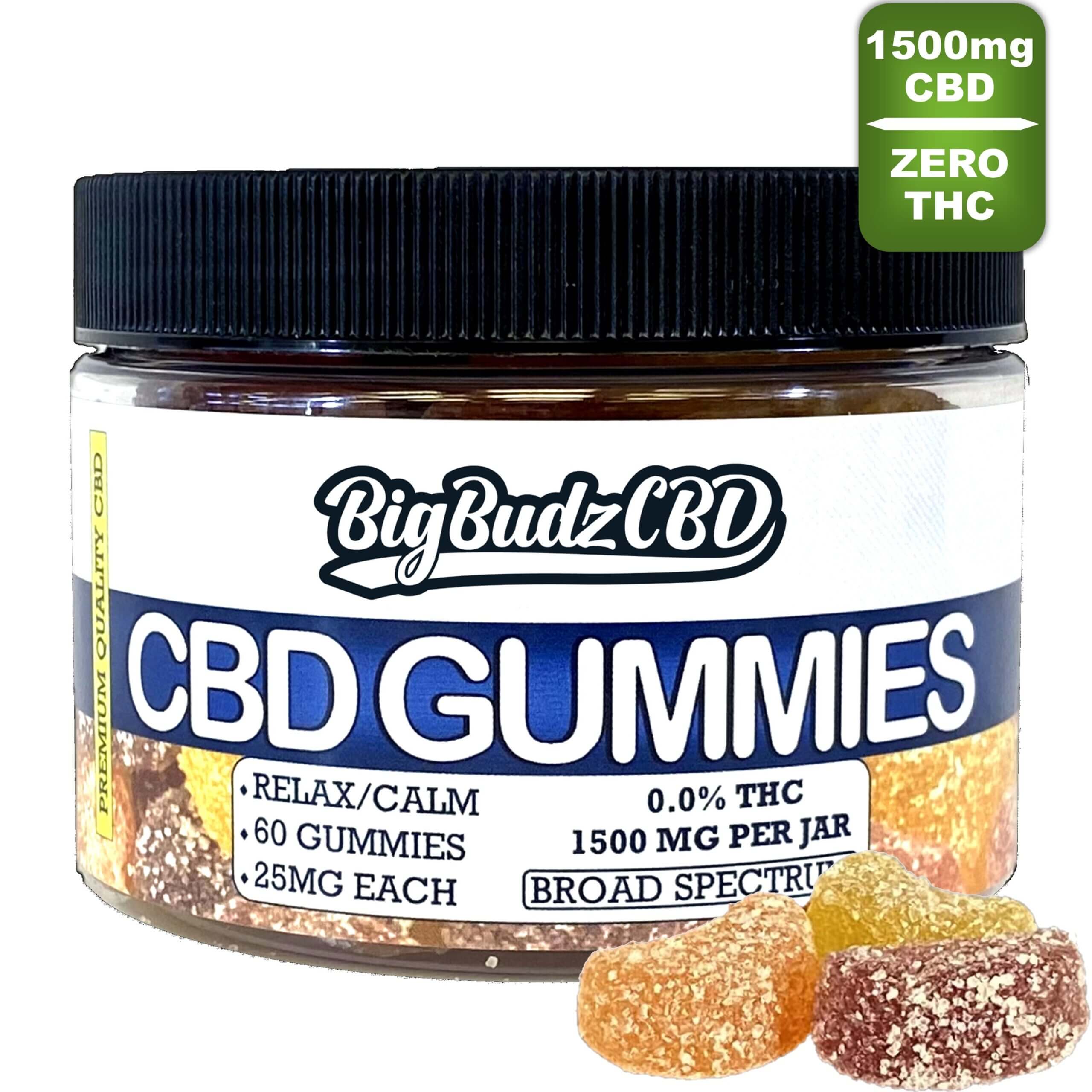 Broad Spectrum CBD Gummies - 25mg each gummy