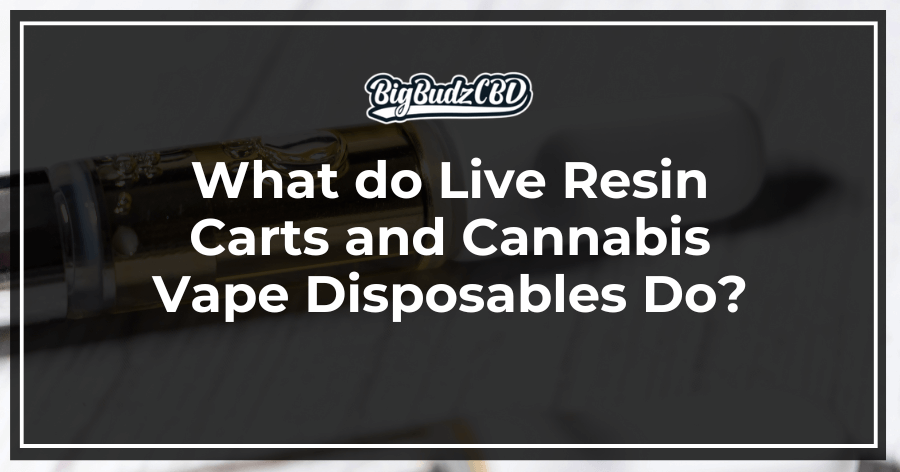 What do Live Resin Carts and Cannabis Vape Disposables Do