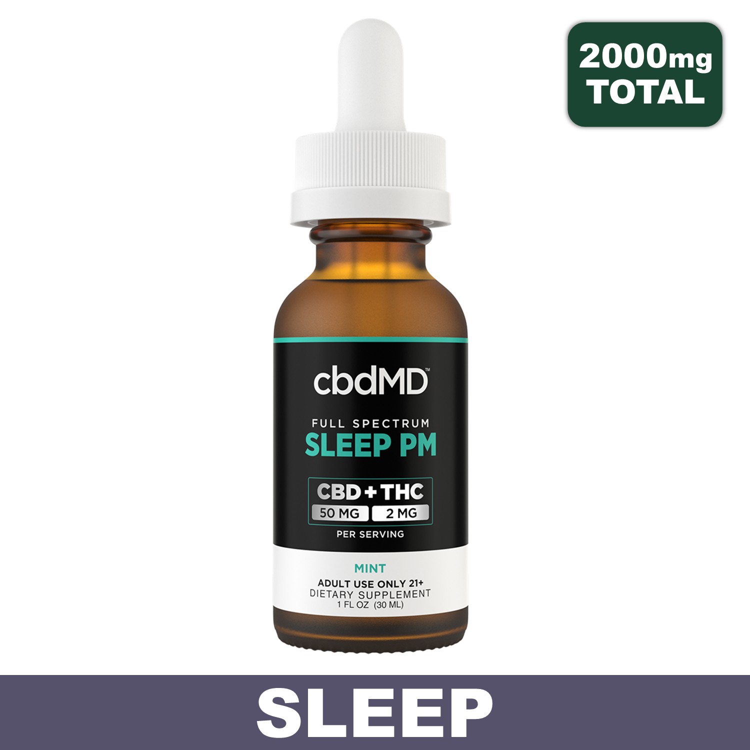 CBDMD - PM CBD Sleep Tincture Full Spectrum, 1500mg