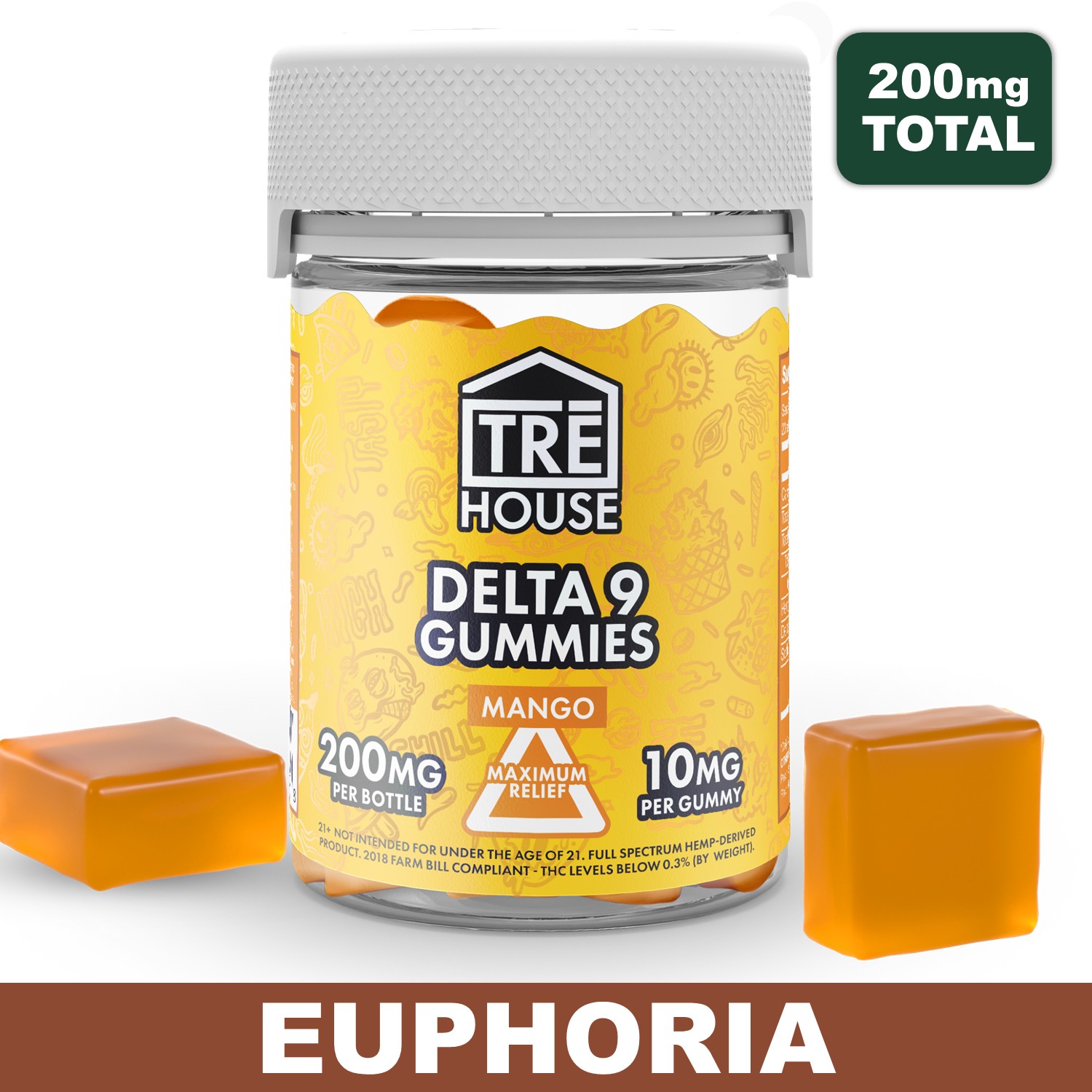 Tre House - Mango Delta 9 Gummies, 200mg