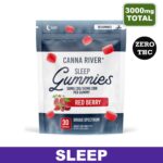 CannaRiver CBD Sleep Gummies Red Berry CBD + CBN