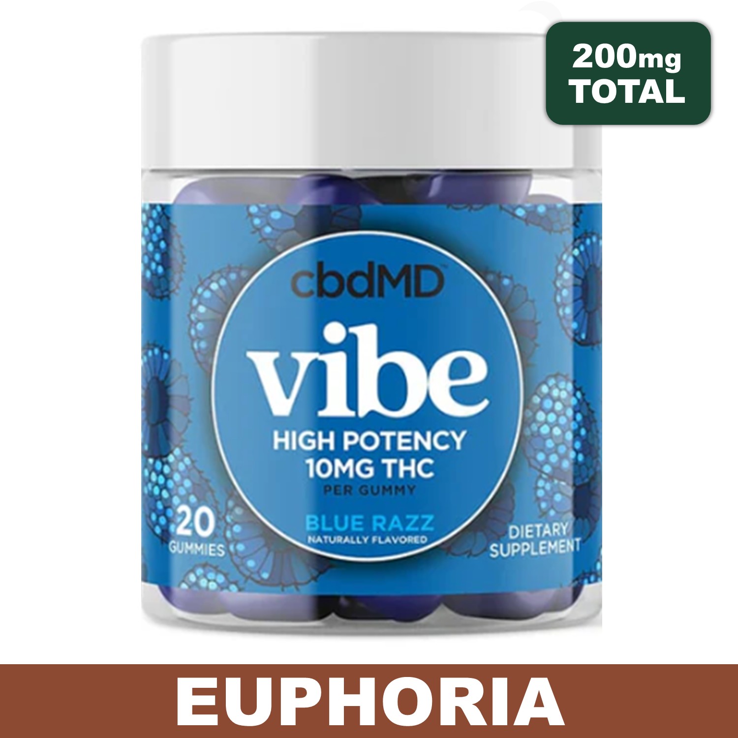 Delta 9 Gummies - Blue Razz - 10 mg - 20 Count