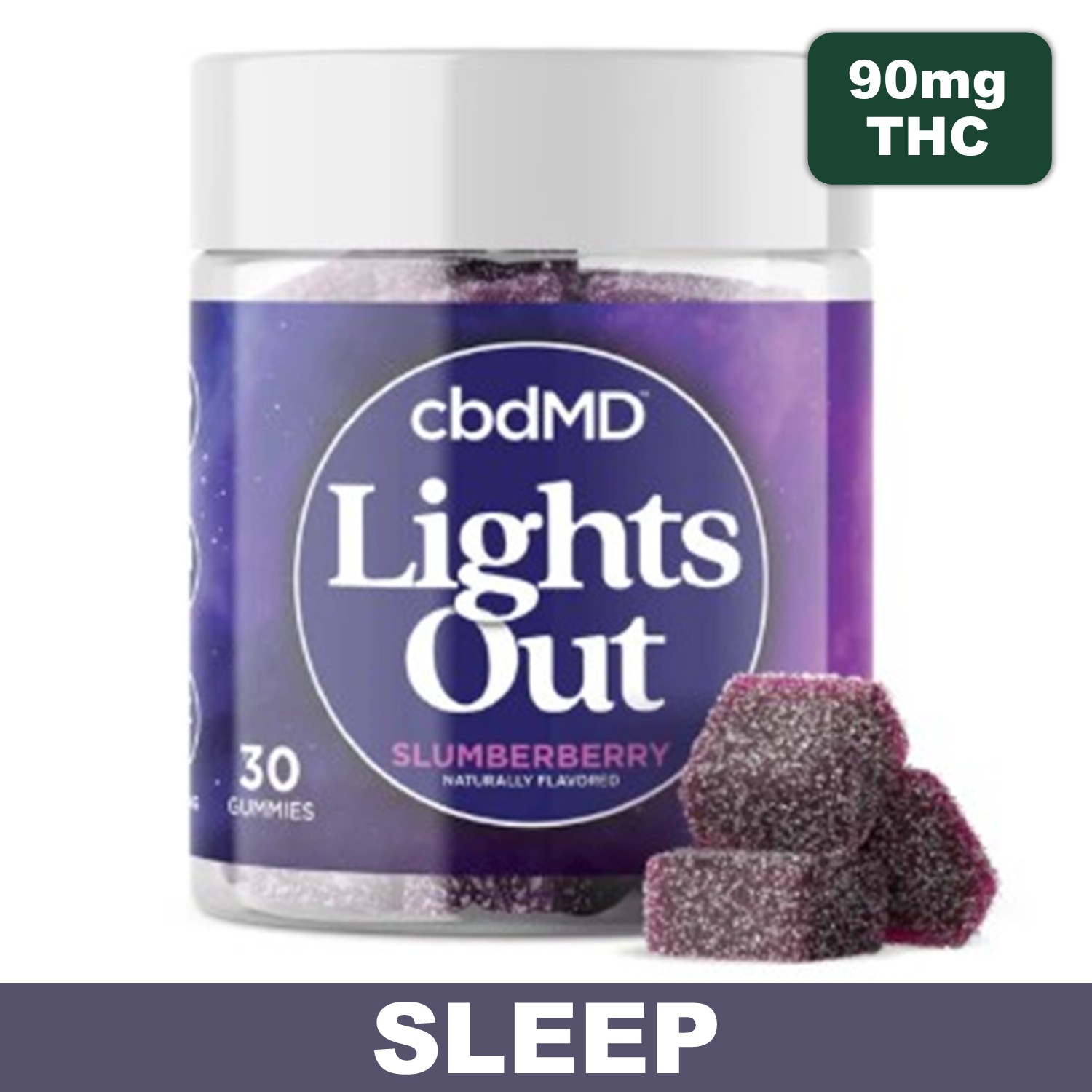 Delta 9 THC Lights Out Sleep Gummies