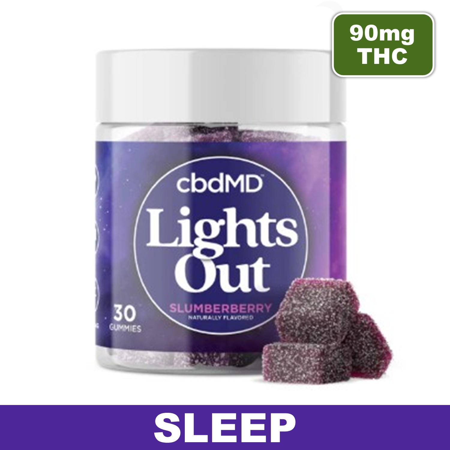 Delta 9 THC Lights Out Sleep Gummies