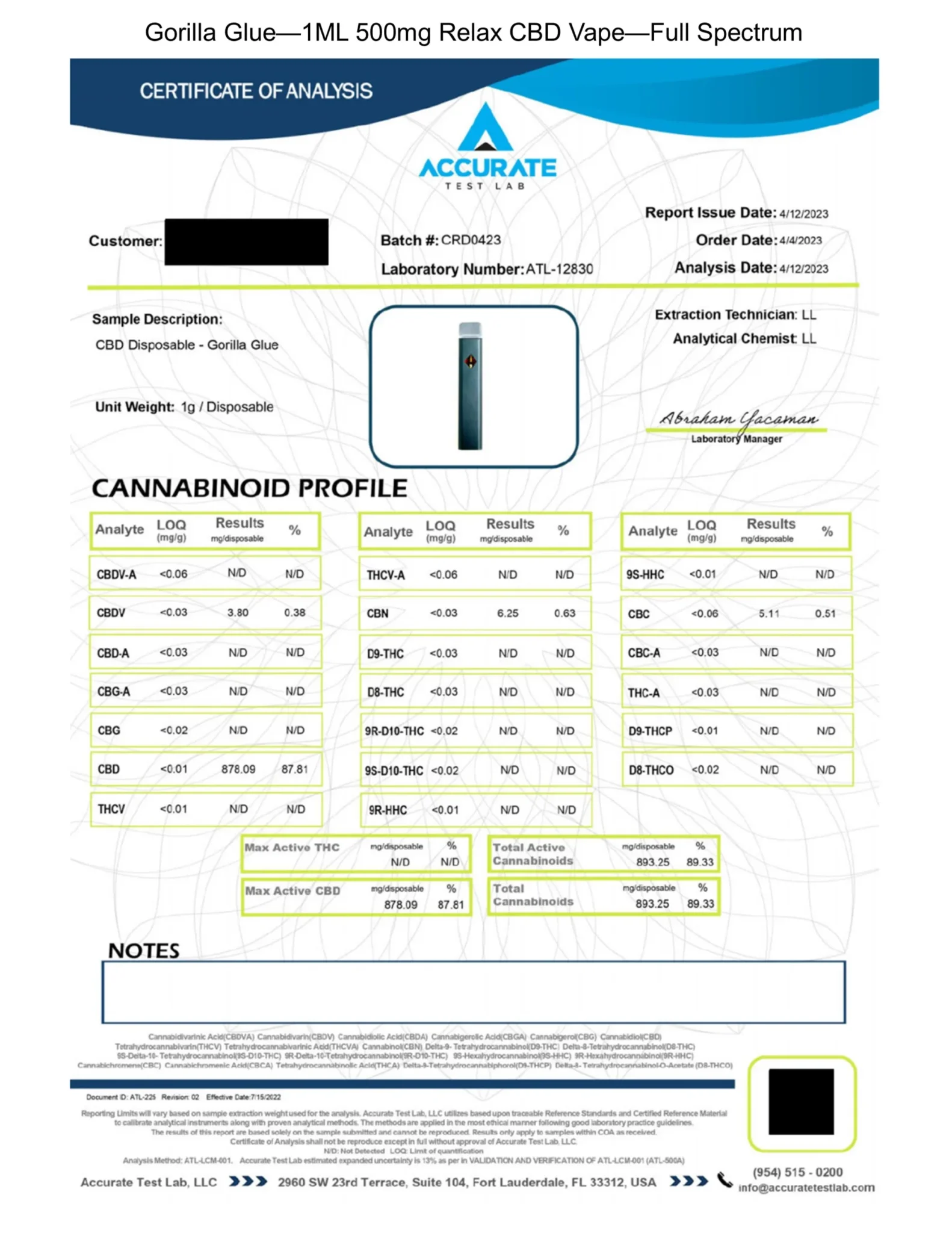 Gorilla Glue Vape Pen